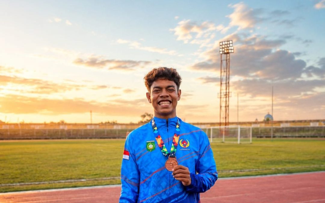 Mahasiswa FISIPOL UMMAT, Ahmad Ahsannurridha, Sabet Perunggu Estafet 4×100 Meter Pada Porprov Ntb 2026